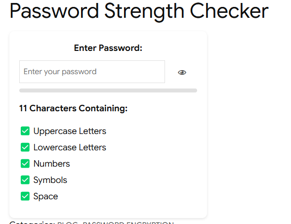 Free Password Strength Checker